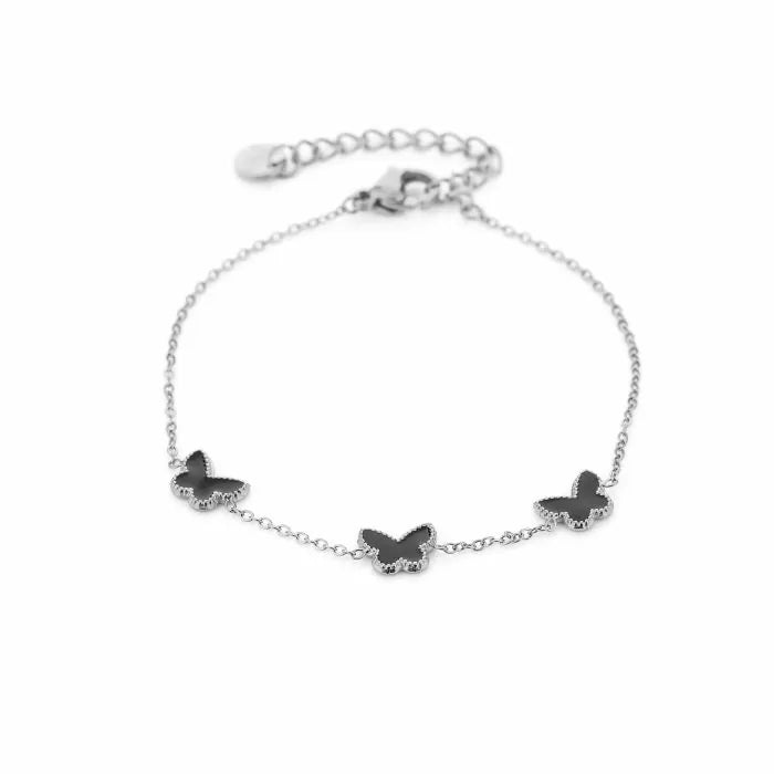 Vlinder armband zwart