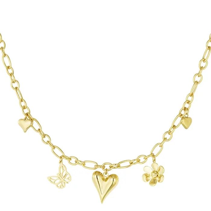 Bedelketting Natural Love Gold