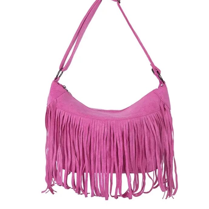 Retro tas fuchsia