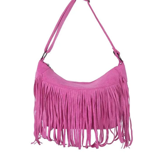 Retro tas fuchsia