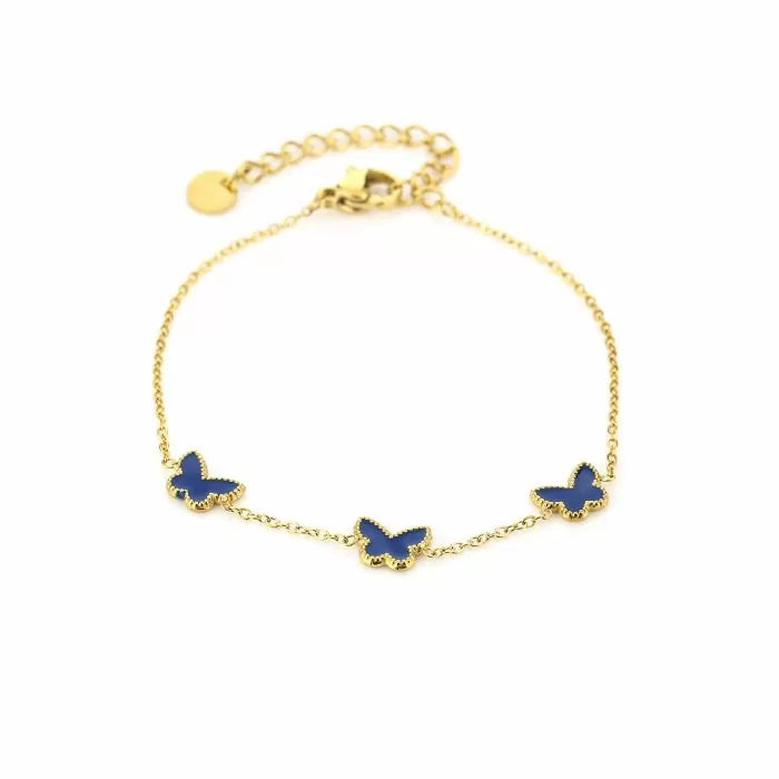 Vlinder armband blauw