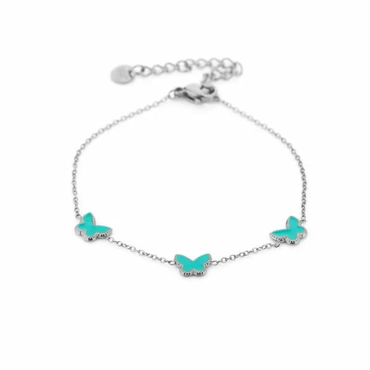 Vlinder armband turquoise