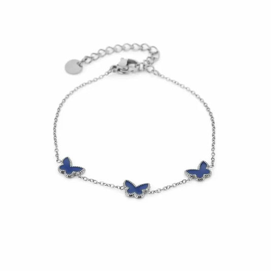 Vlinder armband blauw